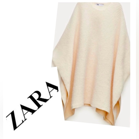 ZARA Alpaca and Wool Blend Cape - Size M - NEW! - Picture 1 of 5